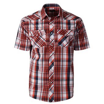 Gioberti Mens Western Cowboy Short Sleeve Shirt with Snap Buttons