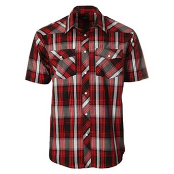 Gioberti Mens Western Cowboy Short Sleeve Shirt with Snap Buttons