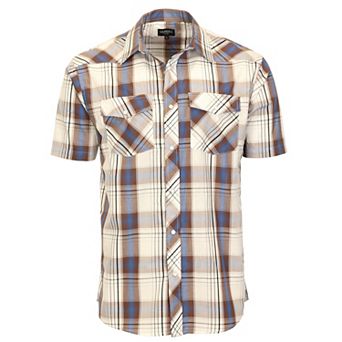Gioberti Men's Western Cowboy Short Sleeve Shirt with Snap Buttons