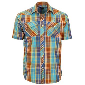 Gioberti Mens Western Cowboy Short Sleeve Shirt with Snap Buttons