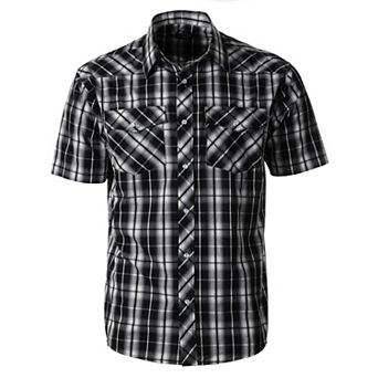 Gioberti Mens Western Cowboy Short Sleeve Shirt with Snap Buttons