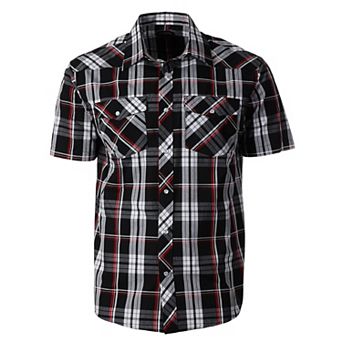 Gioberti Mens Western Cowboy Short Sleeve Shirt with Snap Buttons