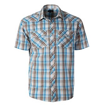 Gioberti Mens Western Cowboy Short Sleeve Shirt with Snap Buttons