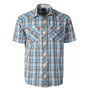 Gioberti Men's Western Cowboy Short Sleeve Shirt with Snap Buttons