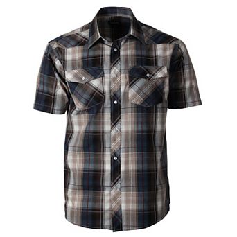 Gioberti Mens Western Cowboy Short Sleeve Shirt with Snap Buttons