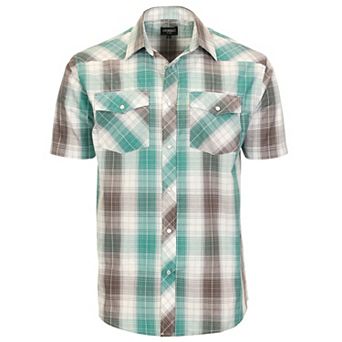Gioberti Men's Western Cowboy Short Sleeve Shirt with Snap Buttons