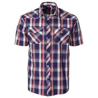 Gioberti Mens Western Cowboy Short Sleeve Shirt with Snap Buttons