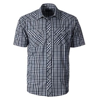 Gioberti Men's Western Cowboy Short Sleeve Shirt with Snap Buttons