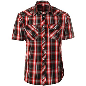Gioberti Men's Western Cowboy Short Sleeve Shirt with Snap Buttons