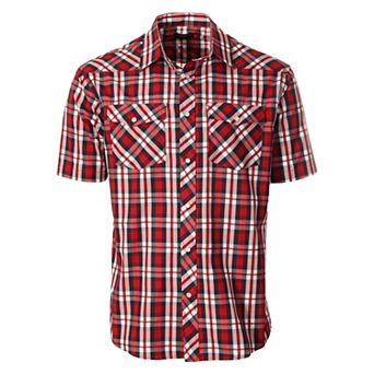 Gioberti Mens Western Cowboy Short Sleeve Shirt with Snap Buttons