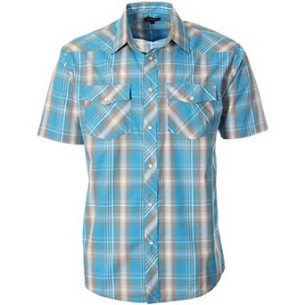 Gioberti Men's Western Cowboy Short Sleeve Shirt with Snap Buttons