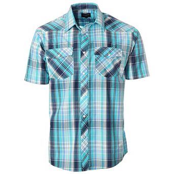 Gioberti Men's Western Cowboy Short Sleeve Shirt with Snap Buttons
