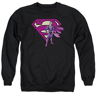 Superman Bizarro & Logo Adult Crewneck Sweatshirt