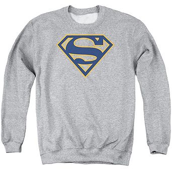 Superman Navy & Orange Shield Adult Crewneck Sweatshirt