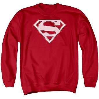Superman Red & White Shield Adult Crewneck Sweatshirt