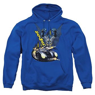 Batman By Air & By Land Adult Pull Over Hoodie