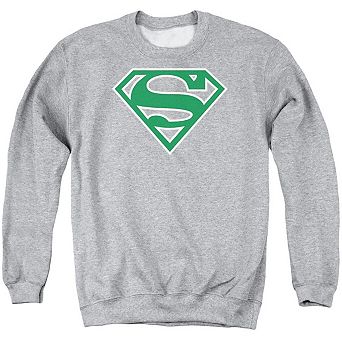 Superman Green & White Shield Adult Crewneck Sweatshirt