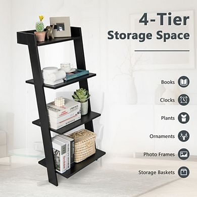 Hivvago 4-tier Ladder Shelf With Solid Frame And Anti-toppling Device
