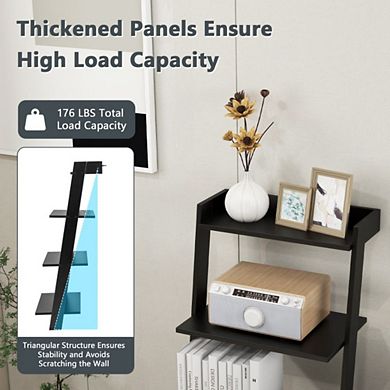 Hivvago 4-tier Ladder Shelf With Solid Frame And Anti-toppling Device