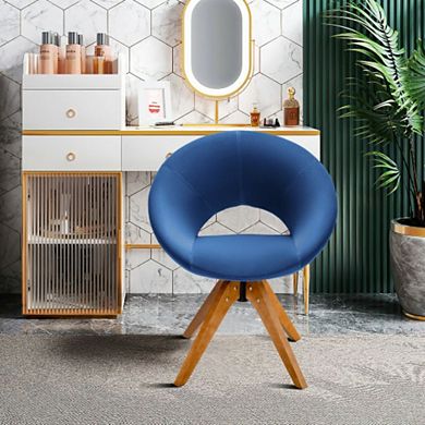 Swivel Accent Chair with Oversized Upholstered Seat