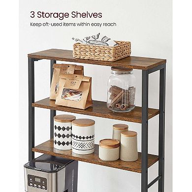 Baker's Rack with Shelves & Hooks