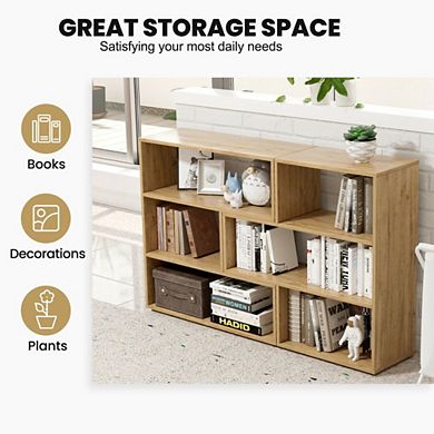 Hivvago Open Shelf Bookcase With 6 Grids