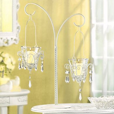 Actifo Crystal Drops Double Hanging Candle Holder