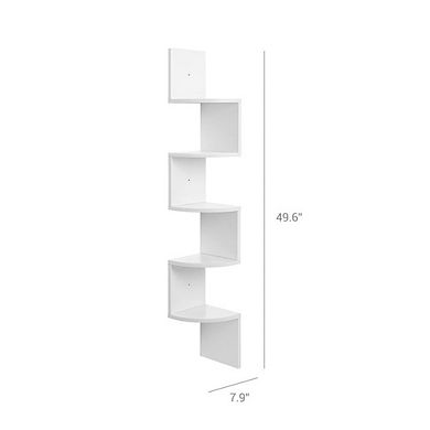 Hivvago Zigzag Design Corner Shelf