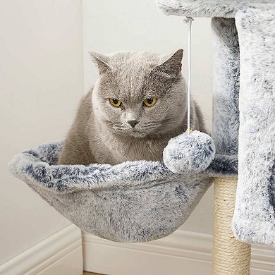 BreeBe Cat Tree Light Gray - 3 Pillars