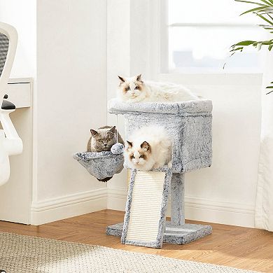 BreeBe Cat Tree Light Gray - 3 Pillars