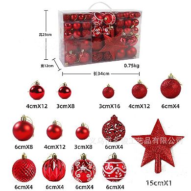 Openwork Painted Christmas Ball Gift Box Set, Shatterproof, Enhance Your Christmas Tree Decoration