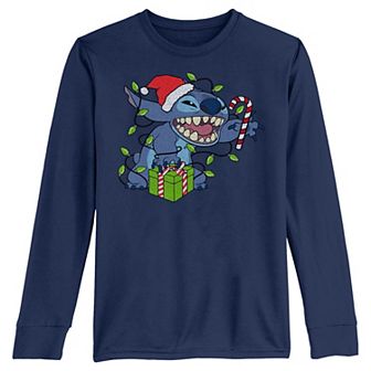 Boys 4-7 Lilo & Stitch Merry Stitchmas Long Sleeve Graphic Tee