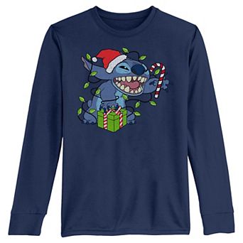Boys 4-7 Lilo & Stitch Merry Stitchmas Long Sleeve Graphic Tee