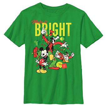 Boys 4-7 Mickey Mouse And Friends Tangled In Christmas Lights Graphic Tee