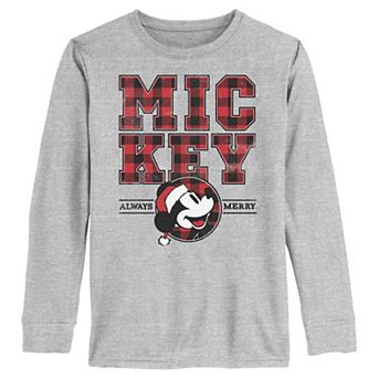 Boys 4-7 Mickey Mouse Always Merry Long Sleeve Graphic Tee