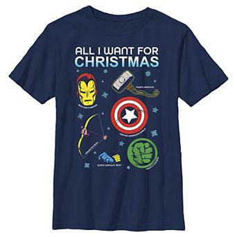 Boys 4-7 Avengers All I Want For Christmas Graphic Tee
