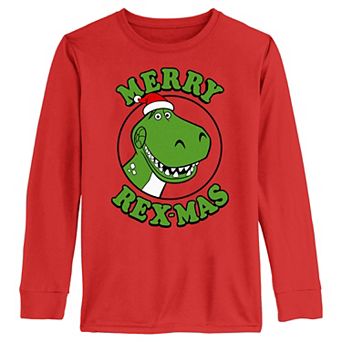 Boys 4-7 Toy Story Merry Rex-Mas Long Sleeve Graphic Tee