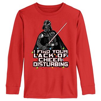 Boys 4-7 Star Wars Darth Vader Finds Your Lack Of Cheer Disturbing Long Sleeve Graphic Tee