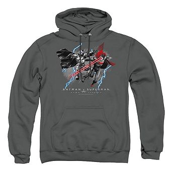 Batman V Superman Lightning V Heat Vision Adult Pull Over Hoodie
