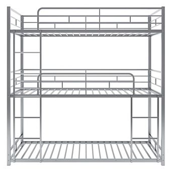 Merax Metal Twin Size Triple Bunk Bed