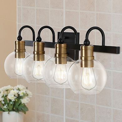 Marais Iron/glass Rustic Vintage Led Vanity Light