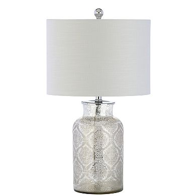 Emilia Trellis Pattern Glass Led Table Lamp