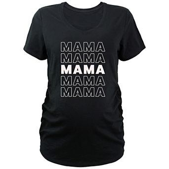 Maternity Mama Stacked Word V-Neck Tee