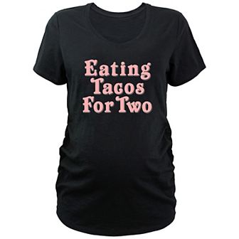 Maternity Eating Tacos For Two V-Neck Tee