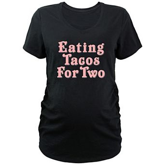 Maternity Eating Tacos For Two V-Neck Tee