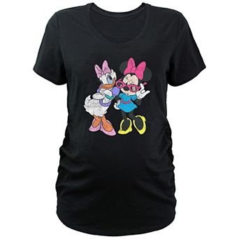 Maternity Minnie Mouse And Daisy Fashionable V-Neck Graphic Tee
