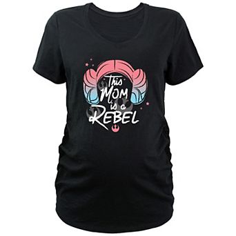 Maternity Star Wars This Mom Is A Rebel V-Neck Graphic Tee
