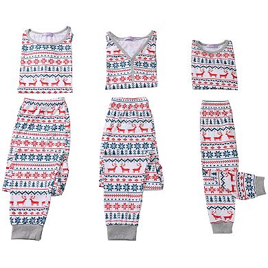 Men's Family Jammies Christmas Print Long Sleeve Tee & Pajama Pants 2pc Set