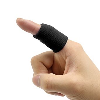 10 pc Black Cotton Stretch Sport Anti-dislocation Protect Finger Sleeve Support