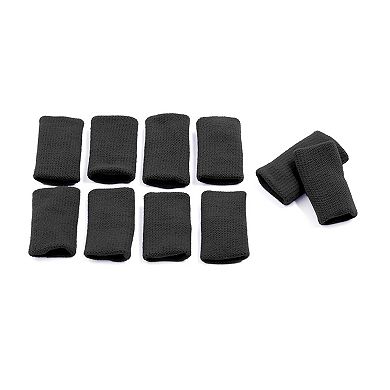 10pcs Black Cotton Stretch Sport Anti-dislocation Protect Finger Sleeve Support
